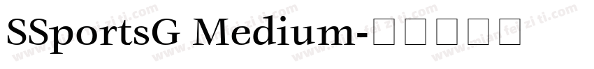 SSportsG Medium字体转换